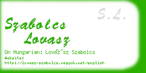 szabolcs lovasz business card